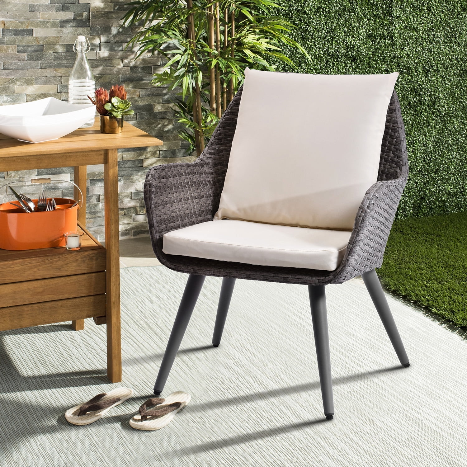 Outdoor Patio Wicker Chairs, Outdoor Dining Chairs, Rattan Accent Chair