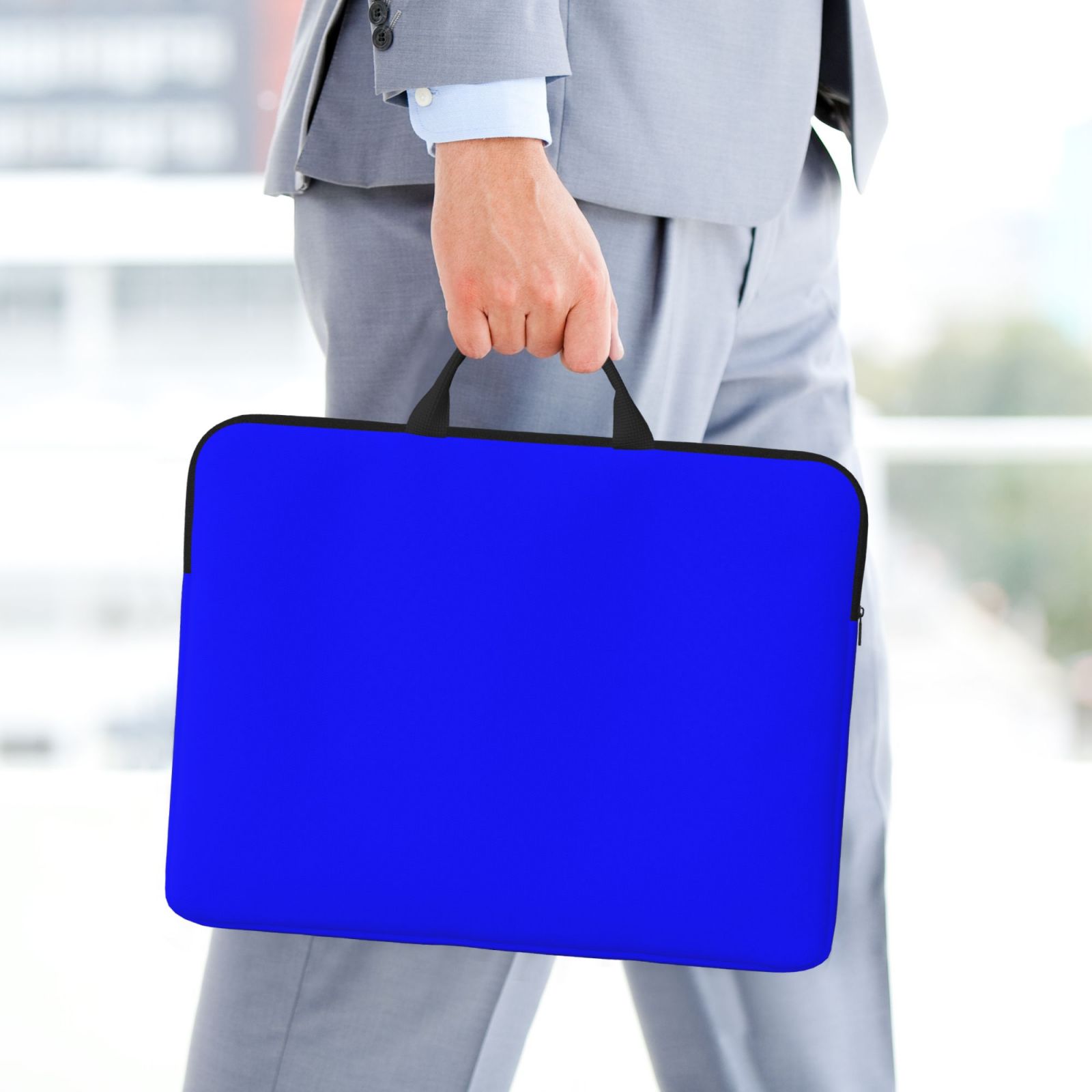 Laptop Sleeve Bag For Women Men 14inch Waterproof Durable Protective Computer Carrying Cover Handle Laptop Case Bag Blue