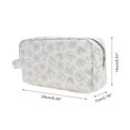 thumbnail image 2 of Unique Bargains 1 Pc Compact Rectangle Hearts Makeup Bag for Travel Large Gray Polyester, 2 of 5