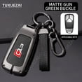 thumbnail image 2 of For Audi Q3 Car Remote Key Cover Case B style 3 buttons High-quality Case Key Shell Zinc Alloy Leather Car Key Cover, 2 of 9
