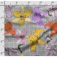 thumbnail image 2 of Soimoi Floral Print, Velvet Fabric Decor Sewing Fabric By The Yard- 54 Inch WideDecorative Fabric For Upholstery And Home Accents-Gray, 2 of 5