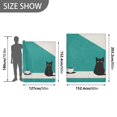 thumbnail image 6 of Yayeee Throw Blanket for Couch Soft Warm 60" x 80" Sofa Chair Bed Decoration, Black Cat and Coffee, 6 of 7