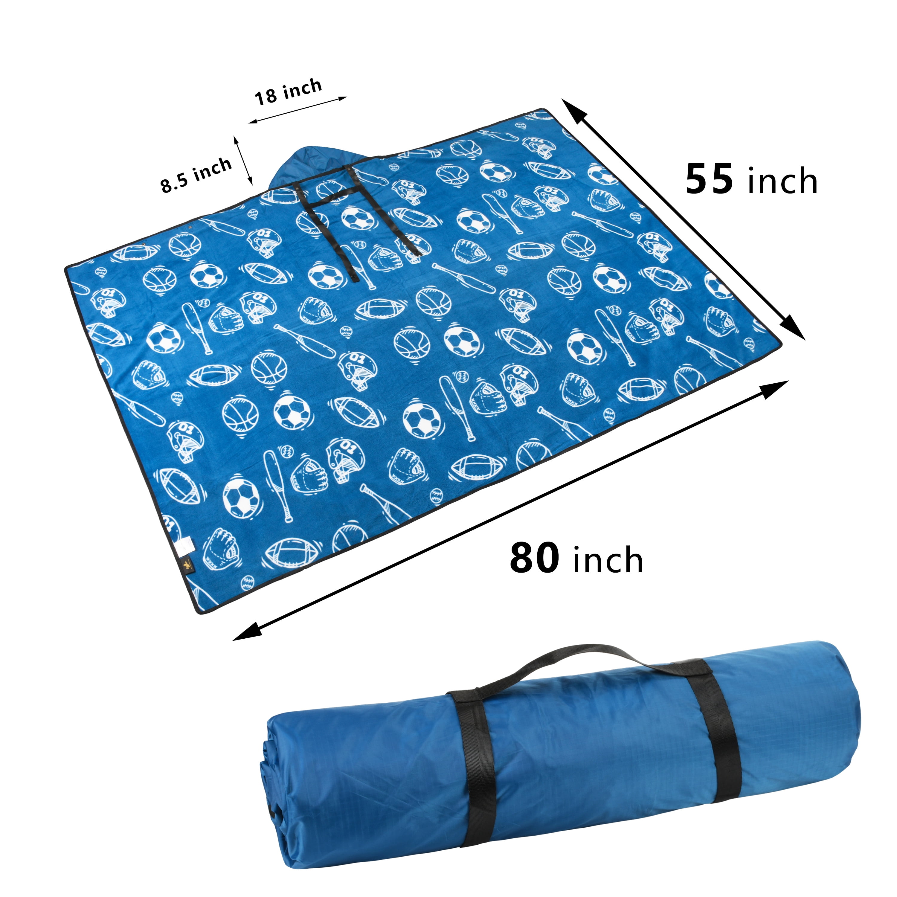 Catalonia Waterproof Throws Blanket for Outdoors,yoga, and Beach, All Age Group, Blue