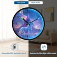 thumbnail image 5 of Voice Activated Clock with Glow Light 12 Inch Large Silent Wall Clock Battery Operated for Home Decor A White Unicorn, 5 of 8