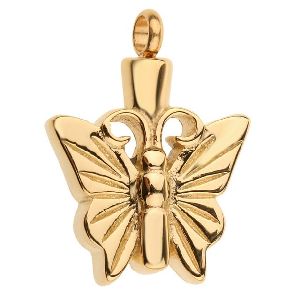 Cremación de Mariposas Cineraria Jinwen Colgante conmemorativo para mascotas Oro
