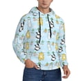 thumbnail image 2 of Fotbe Men's Hoodie with Cartoon Cat Pattern - Kangaroo Pocket Pullover Hooded Sweatshirt, Perfect for Daily Wear, Travel, and Home-Small, 2 of 7
