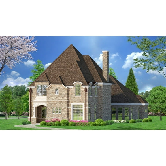 015-887: Luxury Narrow lot 3 Bed, 4 Bath Luxury Home Plan, 3938 Sq Ft: Full Blueprints with License to Build by Home Plan Marketplace - Lesuto