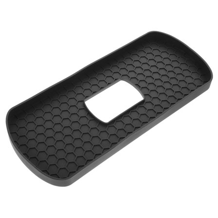 Silicone Toilet Tank Tray Multi-Functional Bathroom Organizer for Toiletries Waterproof Storage Mat for Sink and Countertop Easy to Clean（black 35*15*2cm)