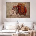 thumbnail image 2 of Elephant Stock Ceremonial Elephants I Wall Art - Horizontal Canvas Wall Art - Living Room Wall Decor - Animal Canvas - Red And Beige Decor By Elizabeth Medley - 51" x 34", 2 of 8