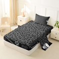 thumbnail image 2 of Castle Fairy Abstract Skull Twin Sheets 3pcs,Vintage Leopard Graffiti Bedding,Charcoal Gray,1 Fitted Sheet,1 Flat Sheet and 1 Pillowcase, 2 of 6