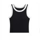 thumbnail image 2 of Blusa de poliéster para mujer, de moda, informal, de color liso, con tirantes, almohadillas para el pecho y la espalda, chalecos y tops moldeadores., 2 of 6