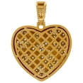 thumbnail image 2 of 925 Sterling Silver Yellow-tone Women Cubic Zirconia Love Heart Charm Pendant Necklace 44x33.3mm Wide Pendant for Women, 2 of 2