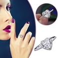 thumbnail image 4 of Anillos para Mujeres Anillo Corazón Plata Anillo de Compromiso Promesa de Boda Regalos de Joyería, 4 of 8