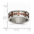 thumbnail image 2 of Stainless Steel Ip Brown Plated Ring - Size 9.5, 2 of 2