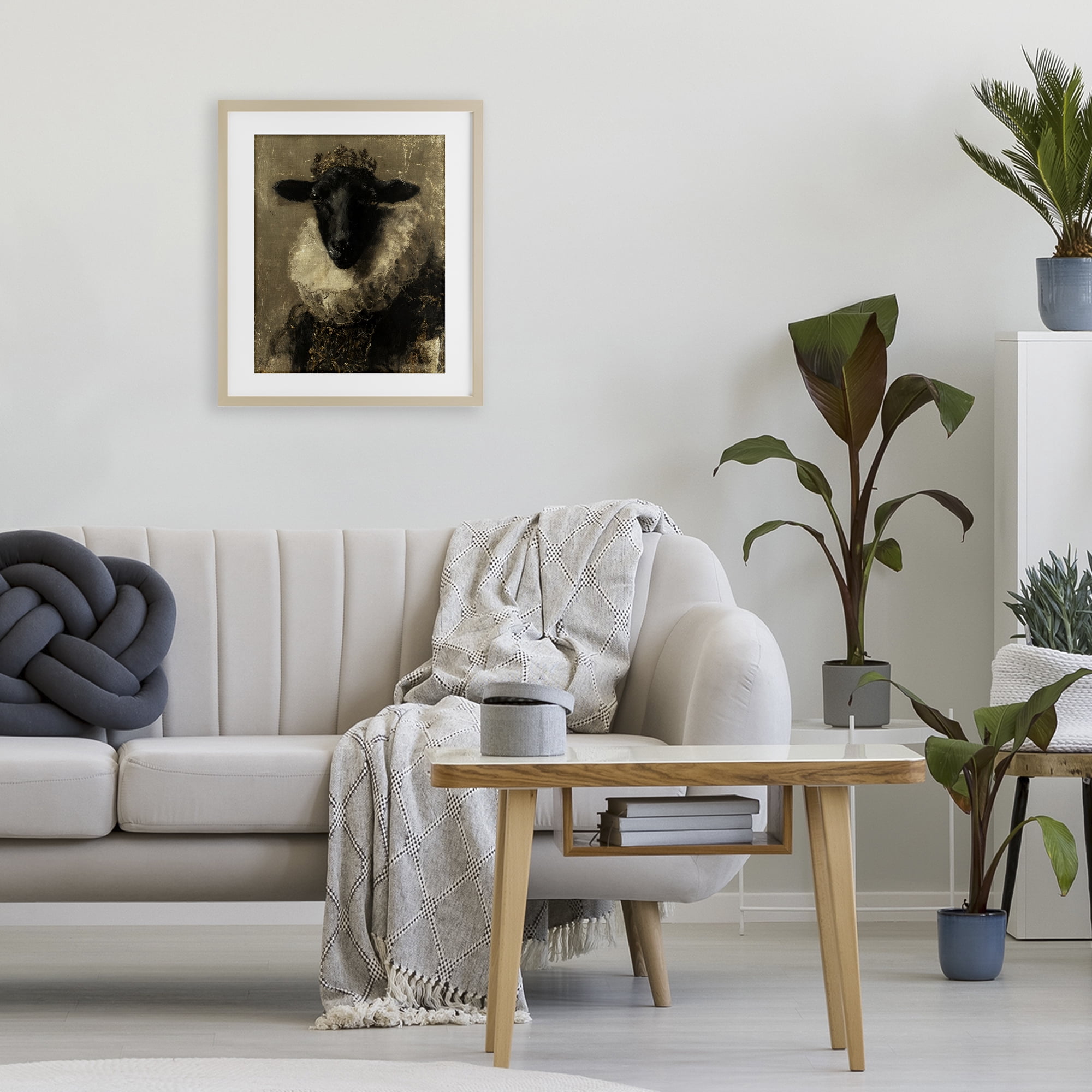 Stupell Industries Noble Ram Portrait Birch Framed Print Under Glass, design by Svetlana Aleynikova