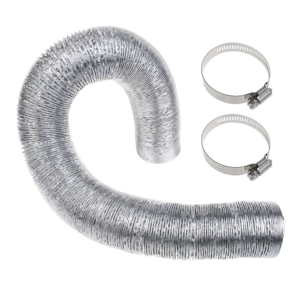 Yokua Heavy Duty 2 Layer Dryer Vent Hose Aluminum Ducting with 2 Screw Clamps