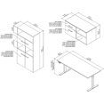 thumbnail image 3 of Bush Business Furniture Bureau Debout de Bureau 500, Hauteur Réglable 72 Po, avec Rangement et Bibliothèque, Noyer Noir, 3 of 7