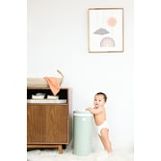 Ubbi Stainless Steel Diaper Pail, Odor Locking, No Special Bag Required, Award-Winning, Registry Must-Have, Sage Green