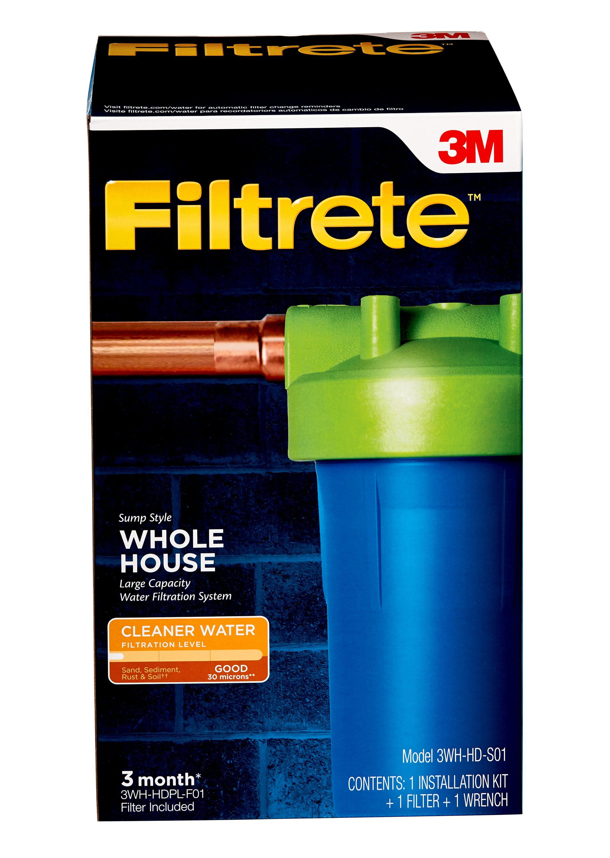 3M Filtrete Whole House Basic Water Filter System 3WH-HD-S01 Large Capacity