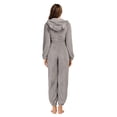 thumbnail image 4 of Women's Fleece Onesie Pajamas Bear Ear Hooded Jumpsuit Winter Warm Cozy Plush Zipper Romper Sleepwear Loungewear PLUS, 4 of 6