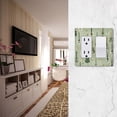 thumbnail image 5 of Yayeee Rocker Switch Wall Plate 3-Gang 6.5"x4.6" Home Decorative Outlet Cover, Green Floral Guitar Pattern, 5 of 6