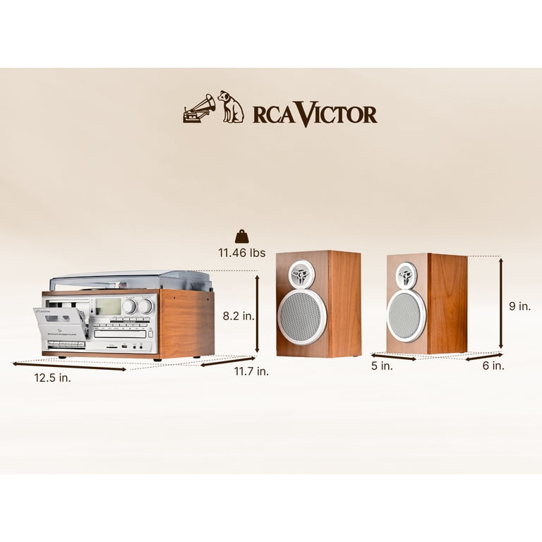 Victor RWRP-4000 Wells 8-in-1 Turntable Music Center with