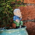 thumbnail image 5 of Old Man With Glasses Fishing Resin Craft Ornaments - Outdoor Garden Statue, Durable Resin, Artistic Detail, 5 of 7