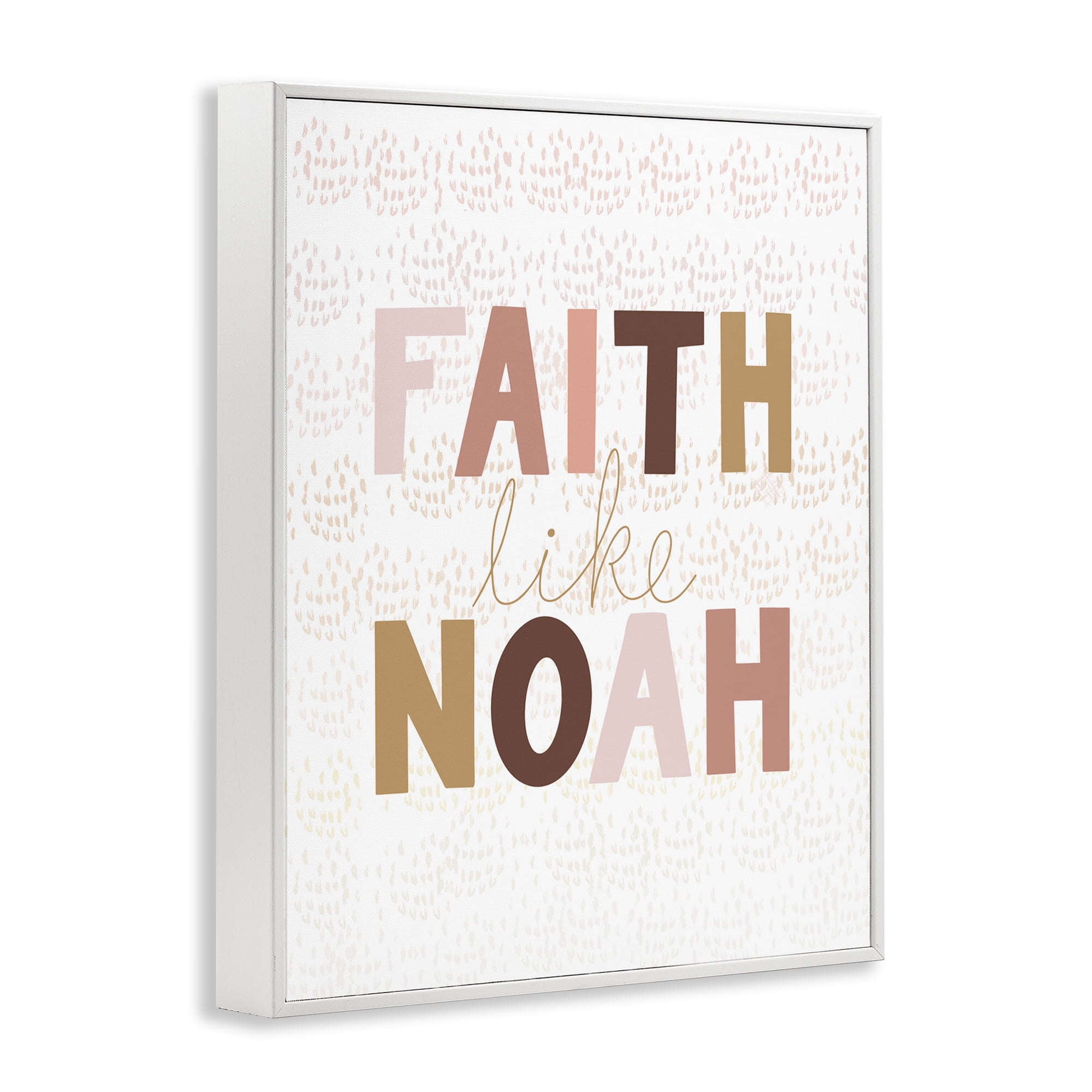 Stupell Industries Pastel Faith Like Noah's Religious Painting White Framed Art Print Wall Art, 16 x 20
