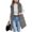 Gray, variant on Lenago Women's Coat Casual Denim Jacket, Long Sleeve Button Down Coat Winter Warm Solid Color Side Pocket Hooded Button zipper long style Jacket Coat