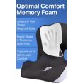 thumbnail image 6 of Orthopedic Memory Foam Seat Cushion with Lumbar Support – Sciatica, Tailbone, Coccyx, Hip & Back Pain Relief – 5-Zone Ergonomic Design for Office Chair, Car, Wheelchair & Home Use (Blue), 6 of 7