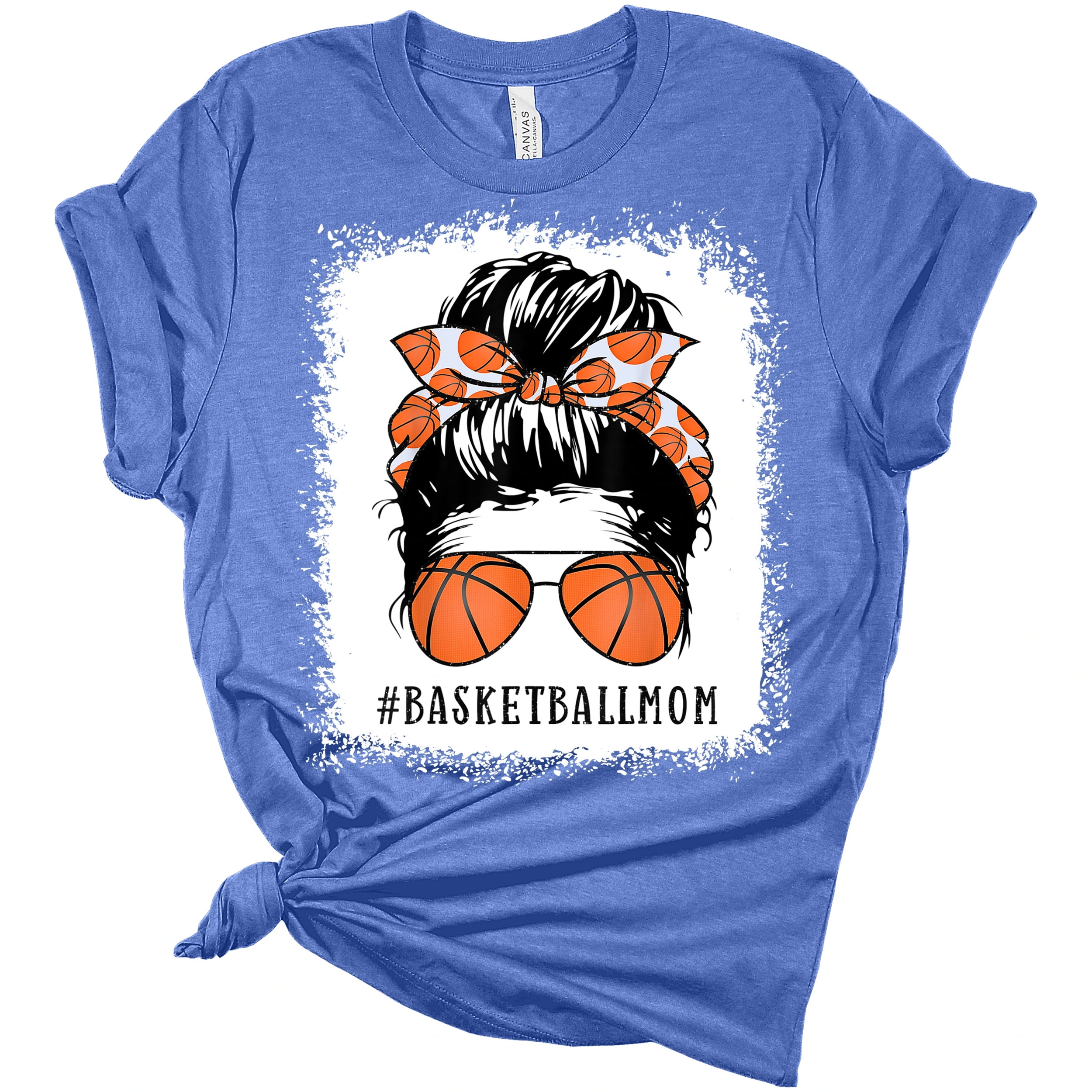 Basketball Life Bleached Print Shirt Women's Bella Basketball T- Shirt - Walmart.com
