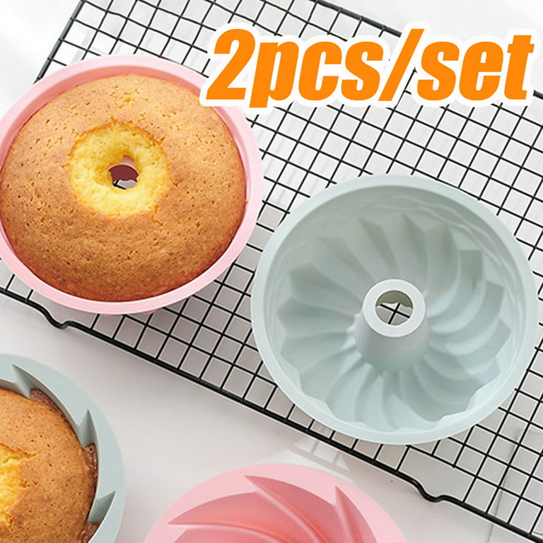 Cheer US 2Pcs/Set Silicone Molds, Nonstick Silicone Donut Mold, Silicone  Cupcake Baking Cups, Silicone Donut Pan, Muffin, Jello, Bagel Pan, Oven