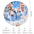 thumbnail image 2 of Kevin De Bruyne Mantel Redondo con Estampado Icónico de Temática, Se Adapta a la Mayoría de Mesas, Fácil de Cuidar, Regalo Perfecto para Aficionados, Amigos y Familia.180cm, 2 of 6
