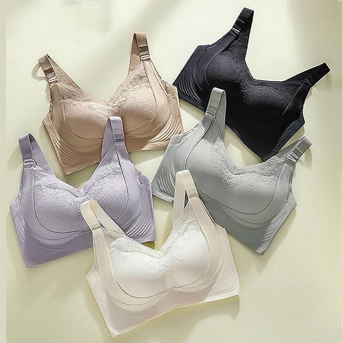 Mixicharm Bra, Daily Seamless Comfort Lifting Bras, Full Coverage Breathable Anti-Sagging Bras(A,XXL)