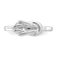 thumbnail image 4 of Solid 14k White Gold Freeform Knot Ring Band Size 7.5, 4 of 5