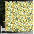 thumbnail image 3 of Ambesonne Blossom Shower Curtain, Yellow Toned Rose Pattern, 69"Wx75"L, Yellow Green Dark Peach, 3 of 4