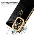 thumbnail image 3 of for Samsung Galaxy S23 Ultra 5G Case Love Heart Plating, Cute Pattern Luxury Elegant Cover for Girls Women, Camera Protector TPU Full Body Protection Case-Black, 3 of 10