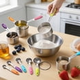 thumbnail image 6 of Measuring Cups and Spoons Set, 10Pcs Stainless Steel Measuring Cups Set, Nesting Measuring Cups with Easy to Read, Kitchen Utensils for Cooking and Baking, 6 of 7