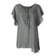 thumbnail image 1 of Gibobby Blusa Termica Camiseta manga encaje sólido más blusa tamaño mujer murciélago corto Casual Tops blusa de mujer（Gris， XXXXXL), 1 of 5