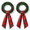Red, variant on Orange Wreath Sash for Front Door, 2 Pack Fall Gingham Wreath Satin Sash, 55 inch Garland Ribbon for Indoor Outdoor Porch Holiday Decor
