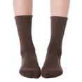 thumbnail image 2 of 1 Pair Casual Socks Unisex Athletic Cotton Socks, Sports Socks for Men Women, Brown, 2 of 8