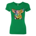 thumbnail image 3 of Dean Russo The Pig Animal Lover Womens Slim Fit Junior Tee, Kelly, X-Large, 3 of 6