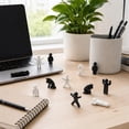 thumbnail image 4 of 8Pcs Meccha Chameleon Game Mini Figurine, 3D Printed Matte Chameleon Statue, Creative Collectible Present for Game Fanatics (Black), 4 of 7
