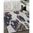 thumbnail image 3 of Ahgly Company Machine Washable Indoor Square Transitional Platinum Silver Gray Area Rugs, 8' Square, 3 of 7