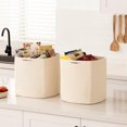 thumbnail image 7 of Cube Storage Bins Set of 4, 13inch Cube Baskets Organizer for Nursery, Square Cotton Rope Baskets for Shelves Organizing, Kids Toy, Closet Storage, Beige, 7 of 7