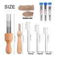 thumbnail image 2 of 2X Wool Felting Needle Tools, Wool Felting Tool Kit with 3 Sizes Felting Needles and 1/8 Needle Wooden Handle for Needle,2 set x Wool Felting Needle Tools, 2 of 7