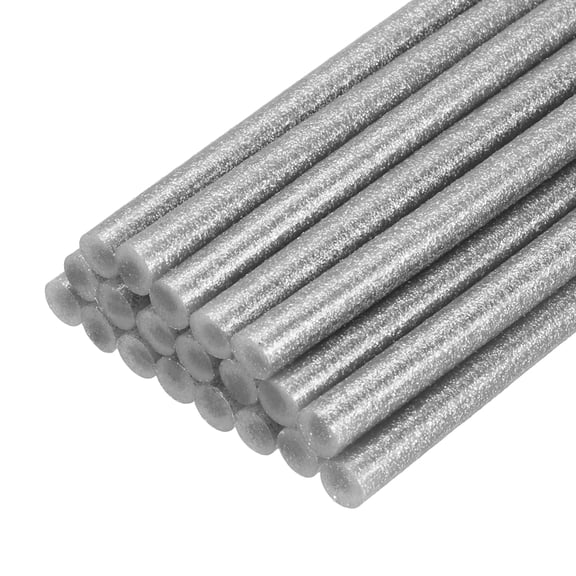 Hot Glue Sticks for Glue Gun, 20 Pcs Colored Hot Melt Adhesive Bulk Sticks for DIY Craft Projects Art Decoration Home Repairs, Silver (3.9" x 0.28")