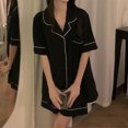 thumbnail image 5 of Short Sleeve Pajama Set,Women Pajama Set Two Button Down Sleepwear Summer Pajama Set Crafted with Care, 5 of 5