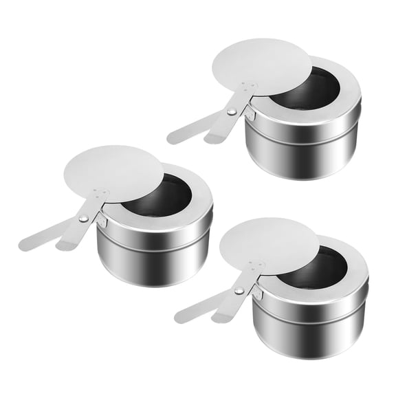 3 Pcs Stainless Steel Straight Alcohol Stove Burner Core - Portable Alcohol Stove for Camping, BBQ, Home Parties with Leak-Proof Design