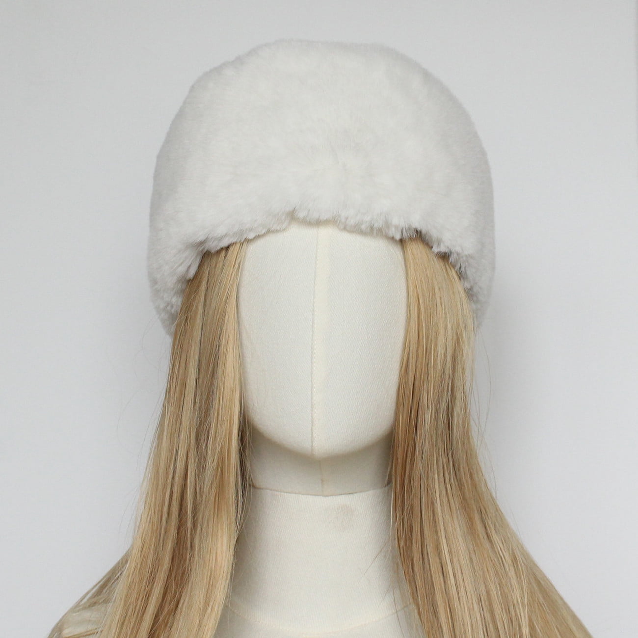 Faux Fur Bucket Hat with Ear Warmers, Winter Plush Russian Style Women main image 3